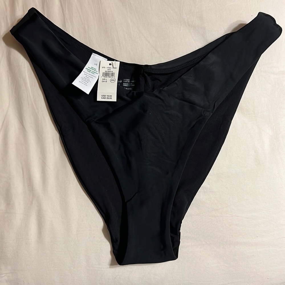 Aerie Cheekiest High Rise Black Bikini Bottoms